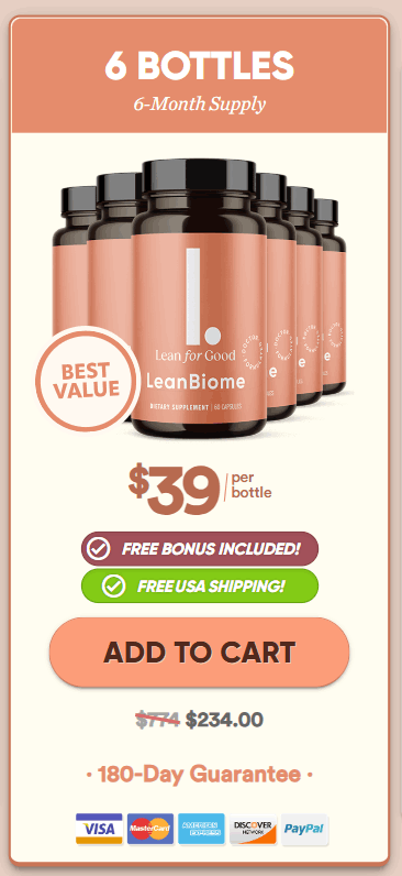 Order LeanBiome 6 bottles